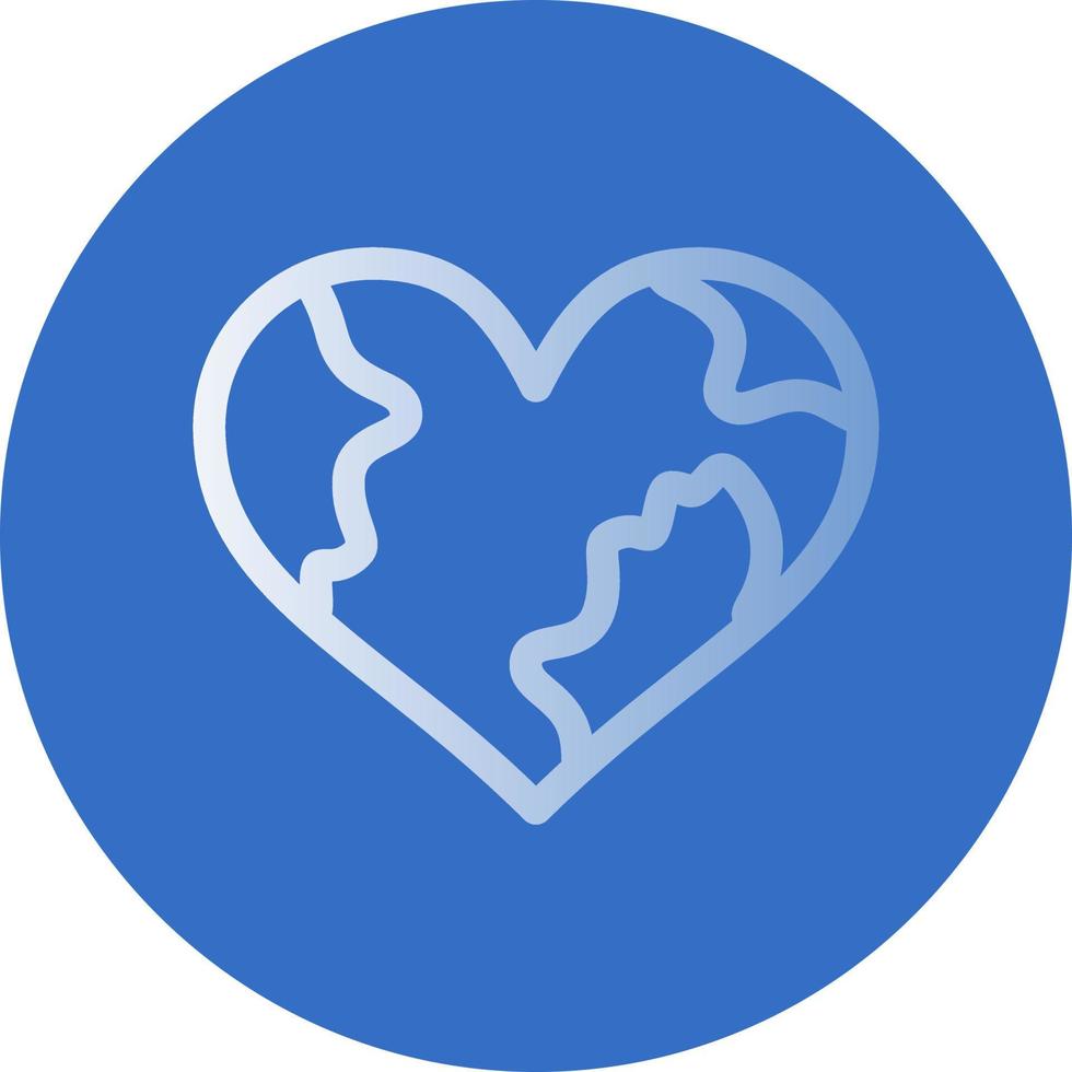 Earth Love Vector Icon Design