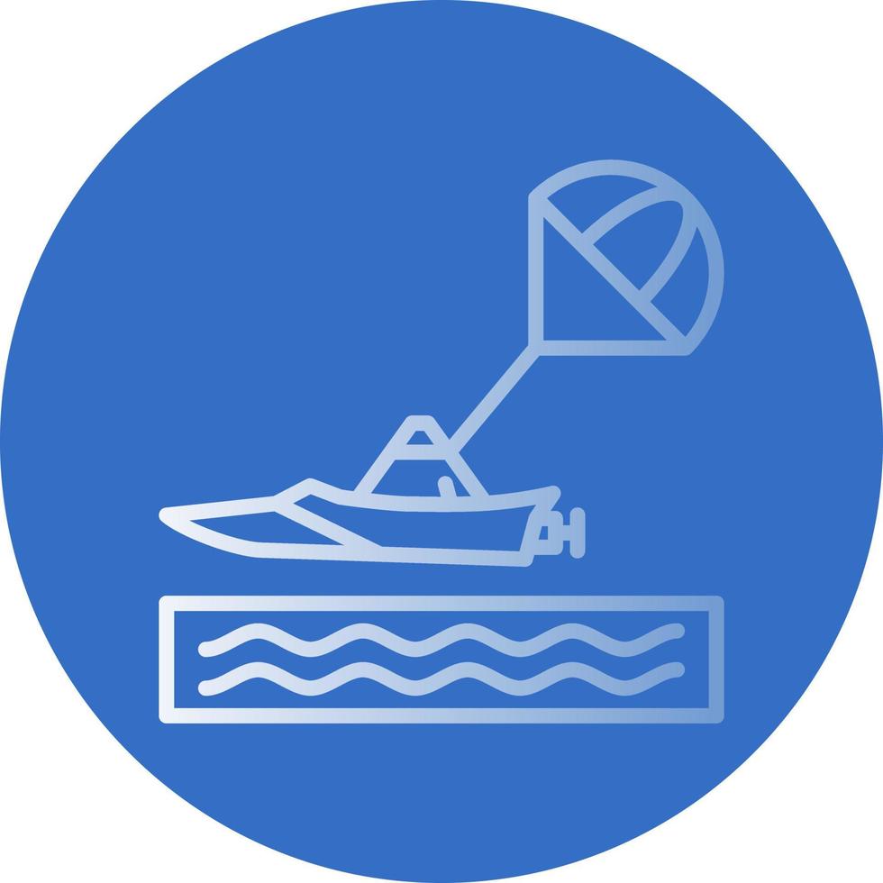 Parasailing Vector Icon Design