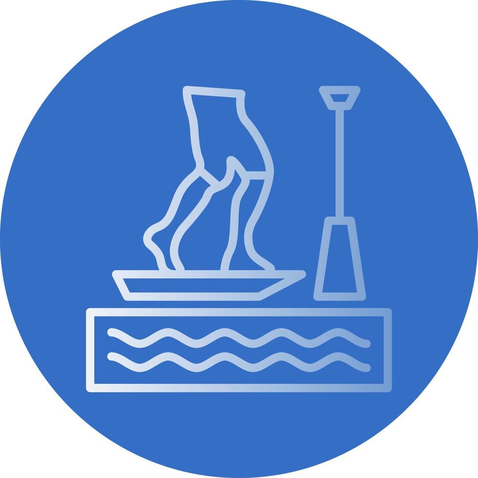 Standup Paddleboarding Vector Icon Design
