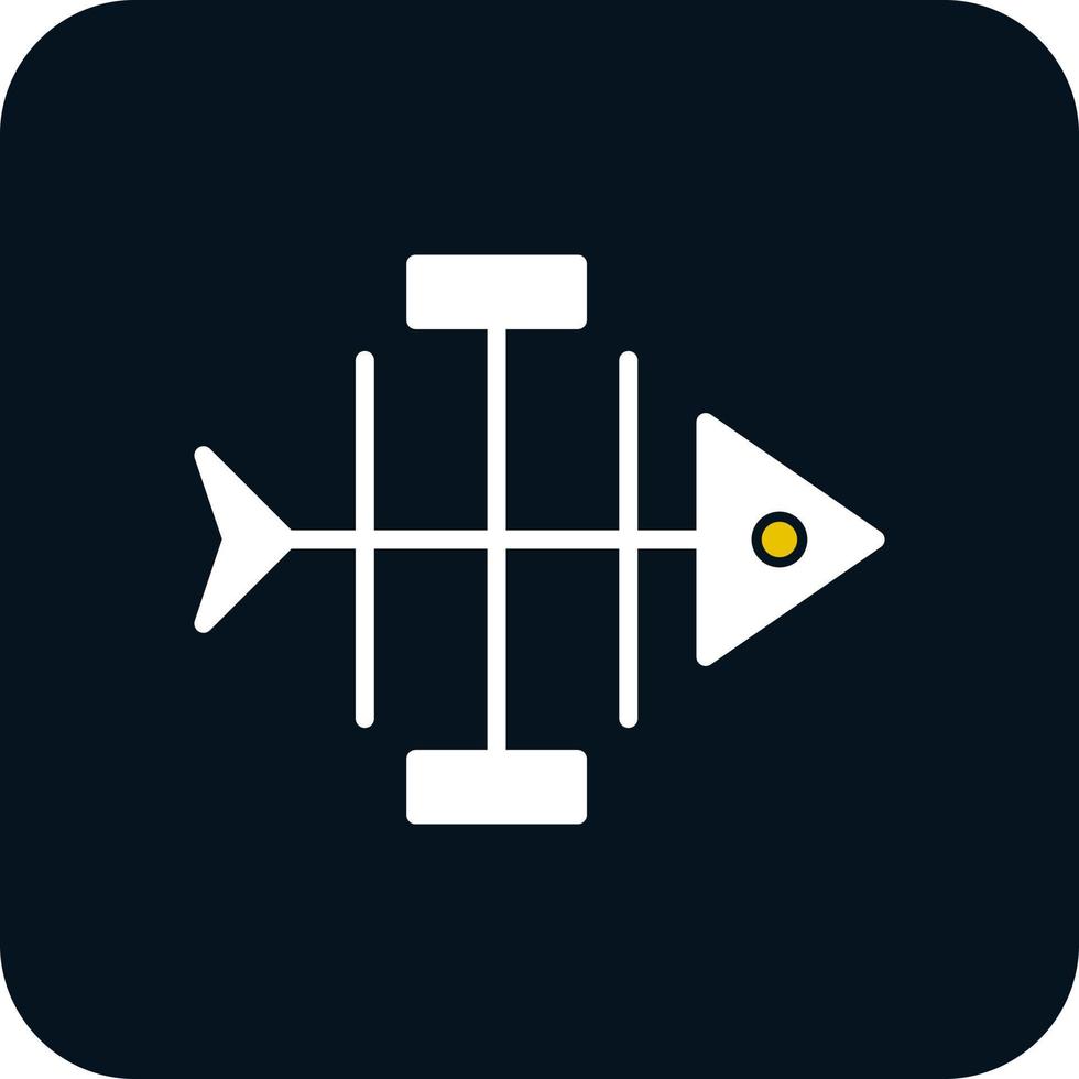 Fishbone Diagram Vector Icon Design