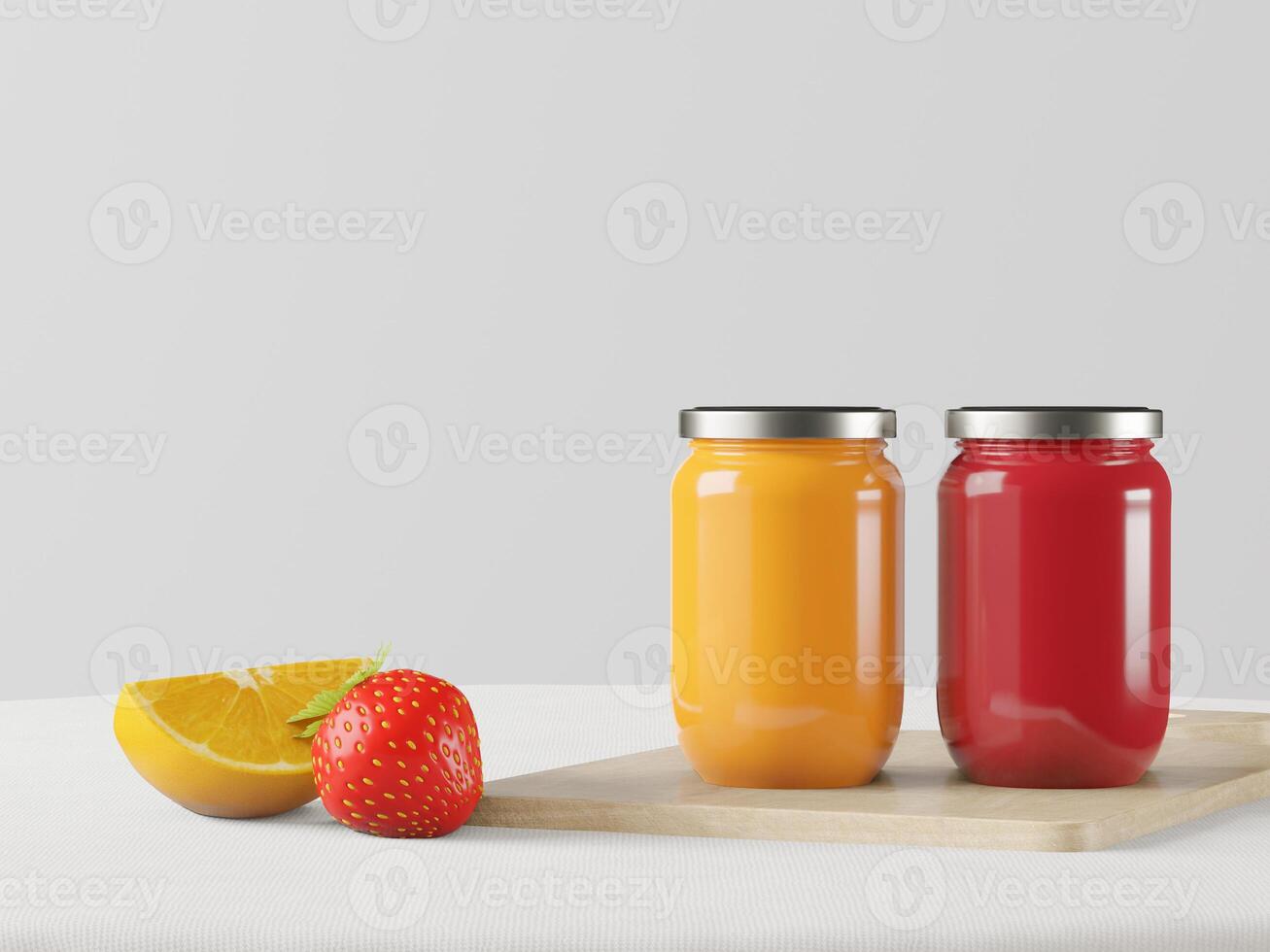 homemade jam in jar photo