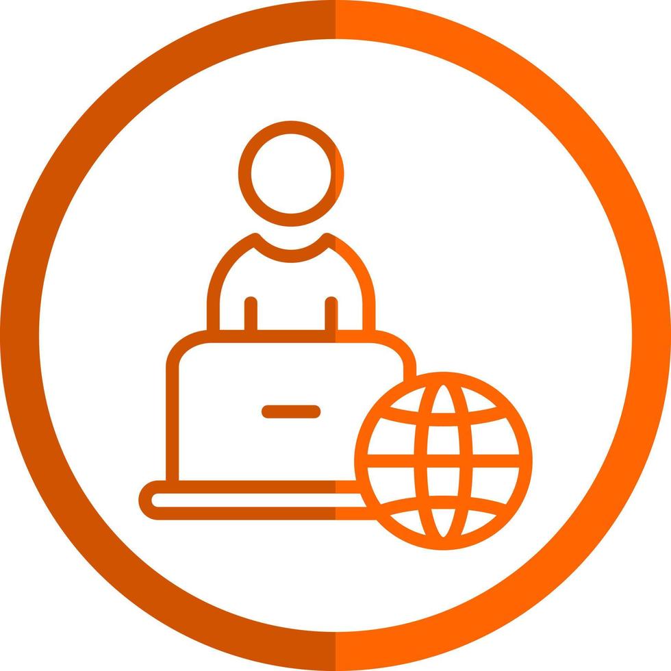 Remote Work Vector Icon Design