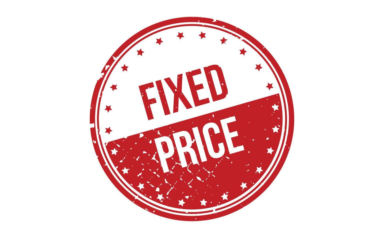 Fixed price Rubber Stamp. Red Fixed price Rubber Grunge Stamp Seal Vector Illustration - Vector