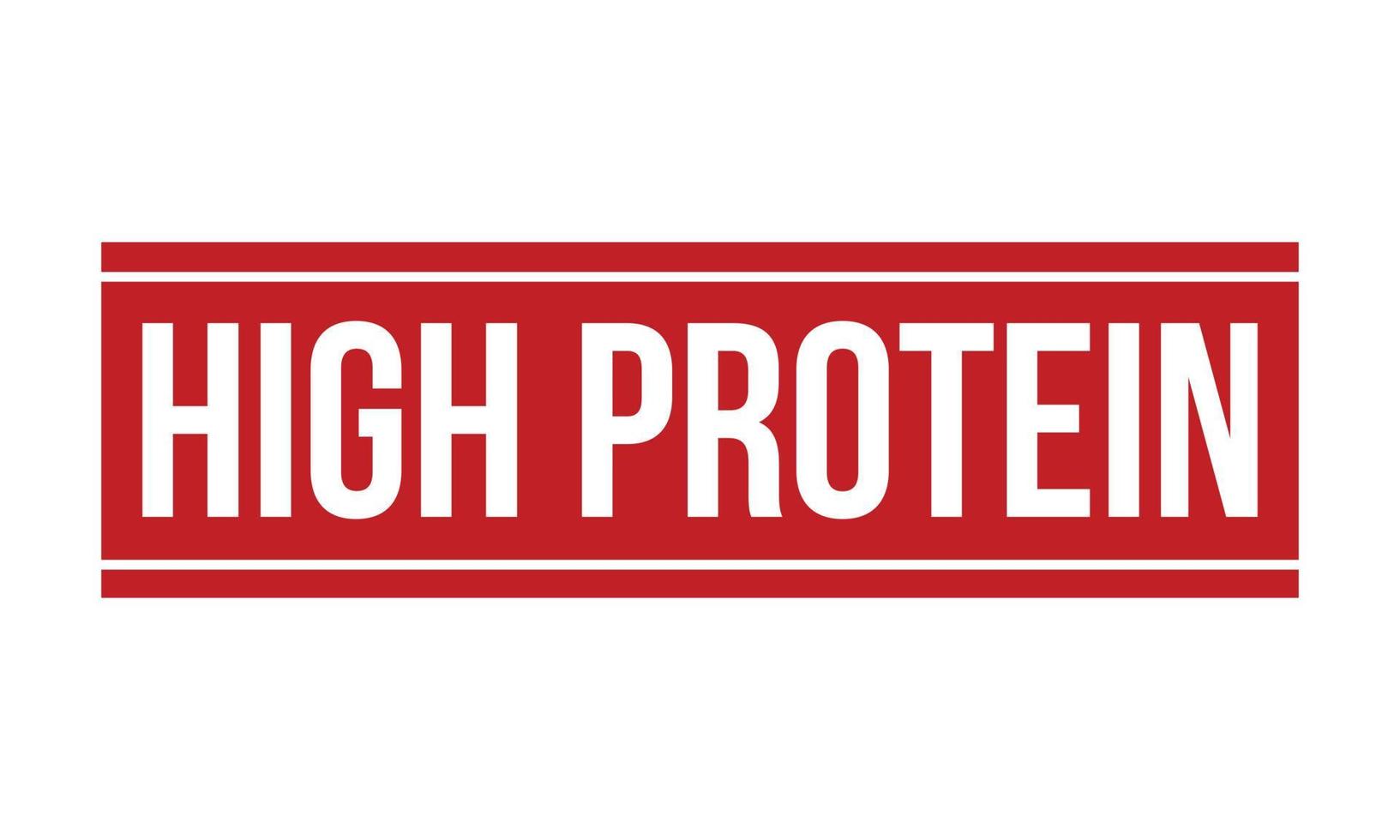 alto proteína caucho estampilla. rojo alto proteína caucho grunge sello sello vector ilustración - vector