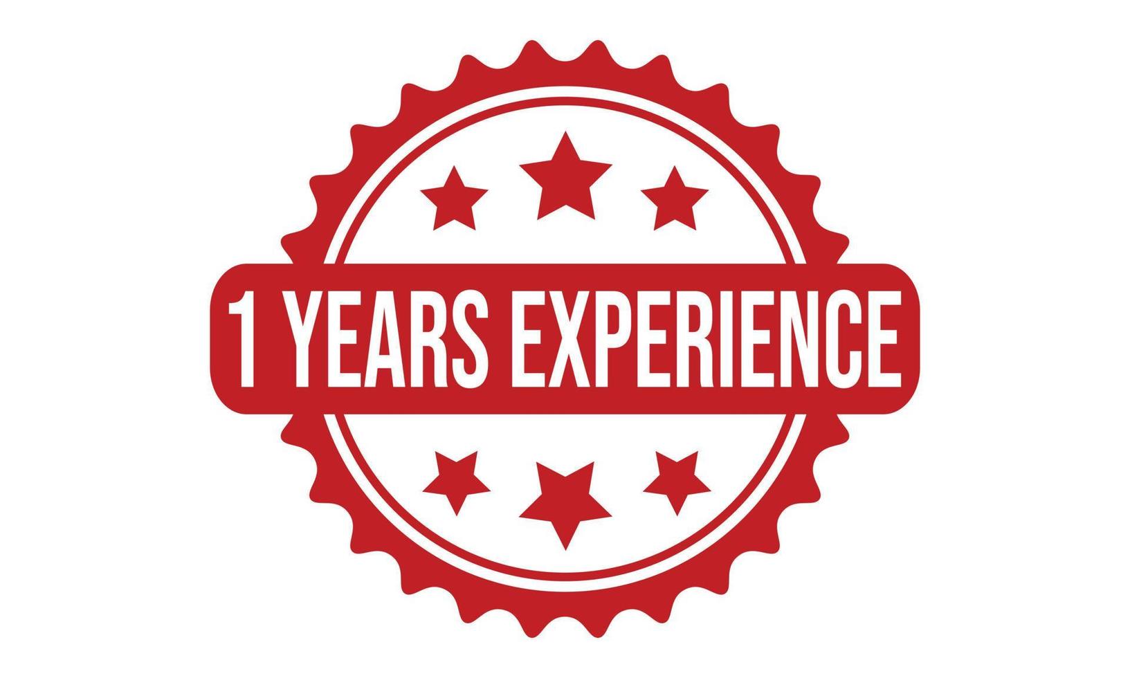 1 Years Experience Rubber Grunge Stamp Seal Vector Illustration