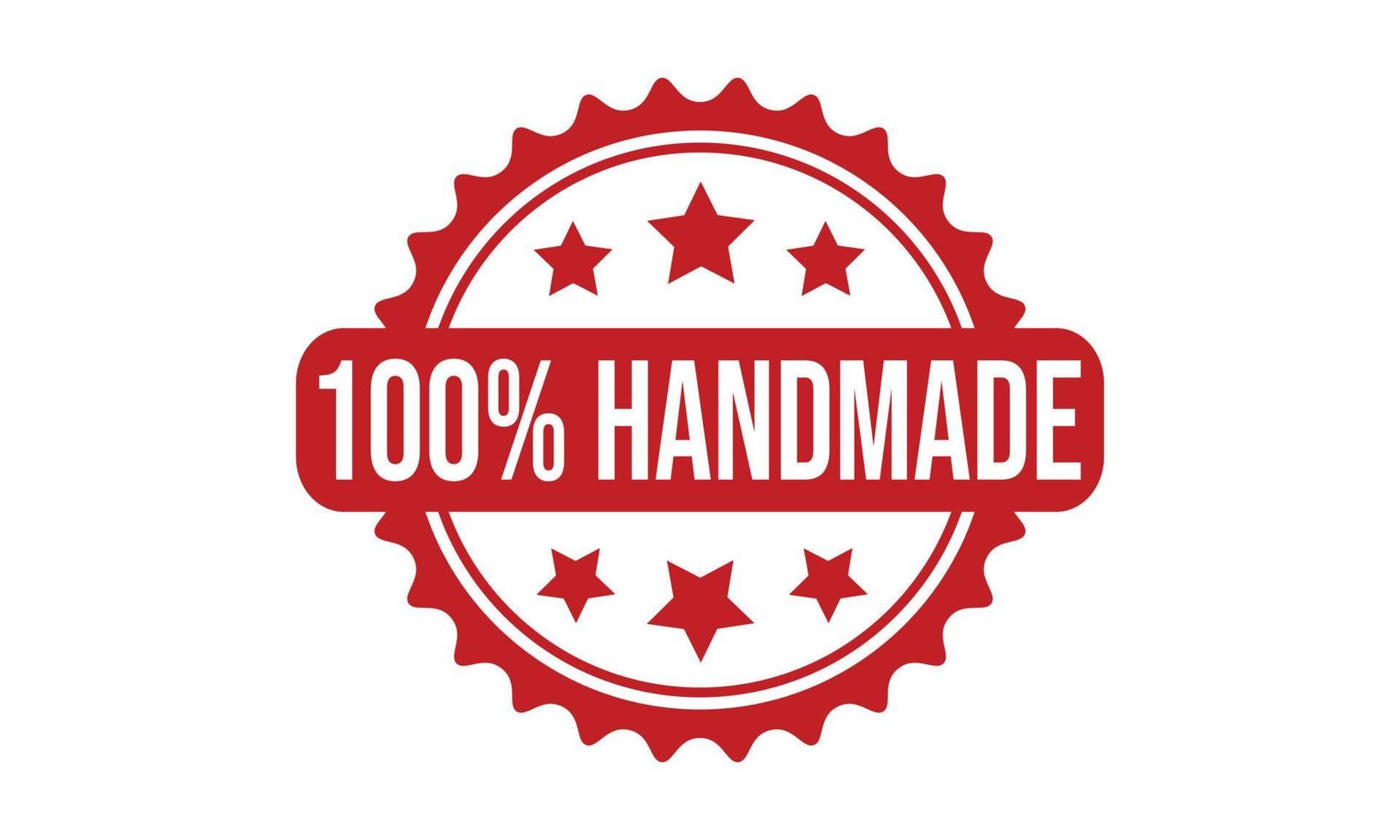 100 Percent Handmade Rubber Stamp vector