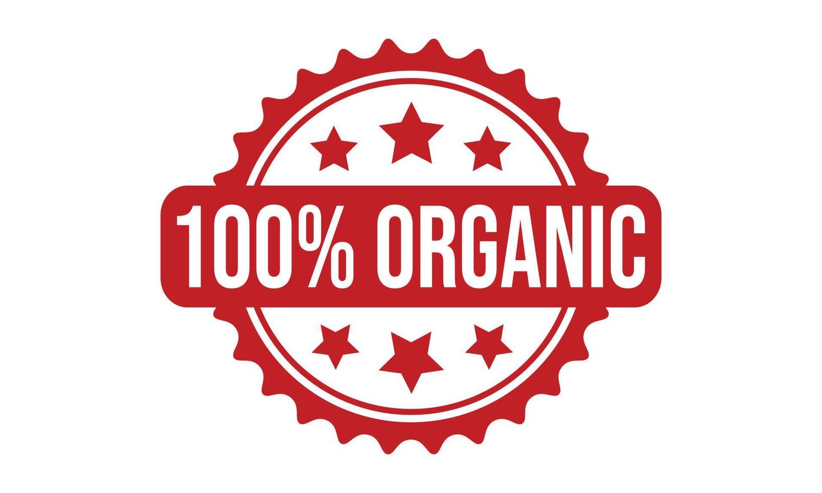 100 por ciento orgánico caucho sello vector