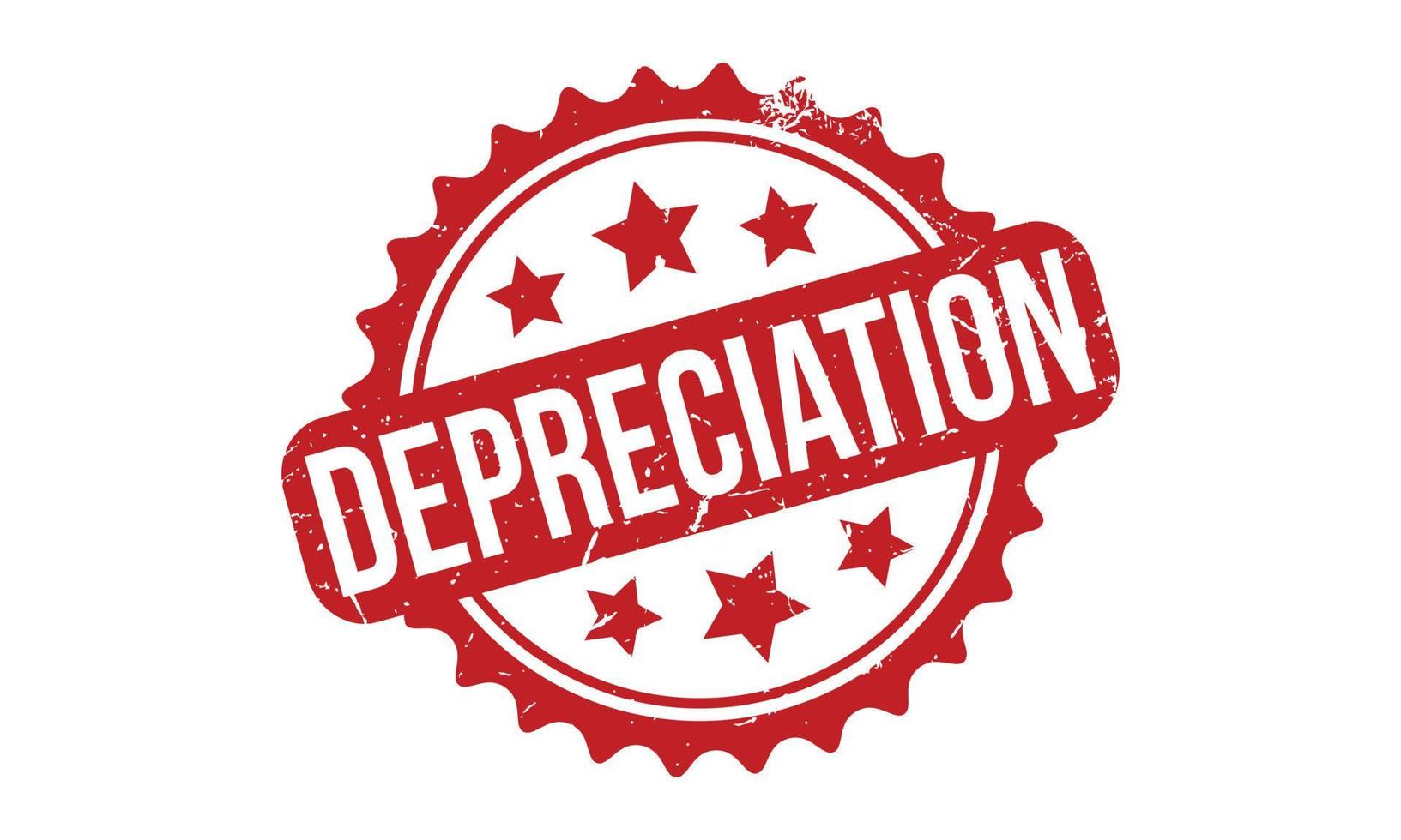 Depreciation Rubber Stamp. Red Depreciation Rubber Grunge Stamp Seal Vector Illustration