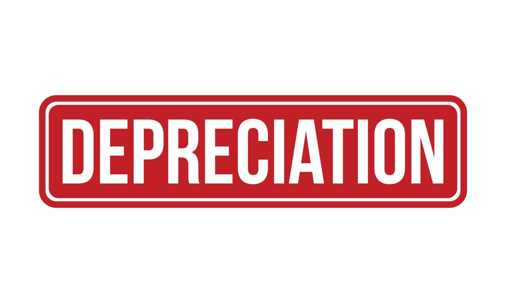 Depreciation Rubber Stamp. Red Depreciation Rubber Grunge Stamp Seal