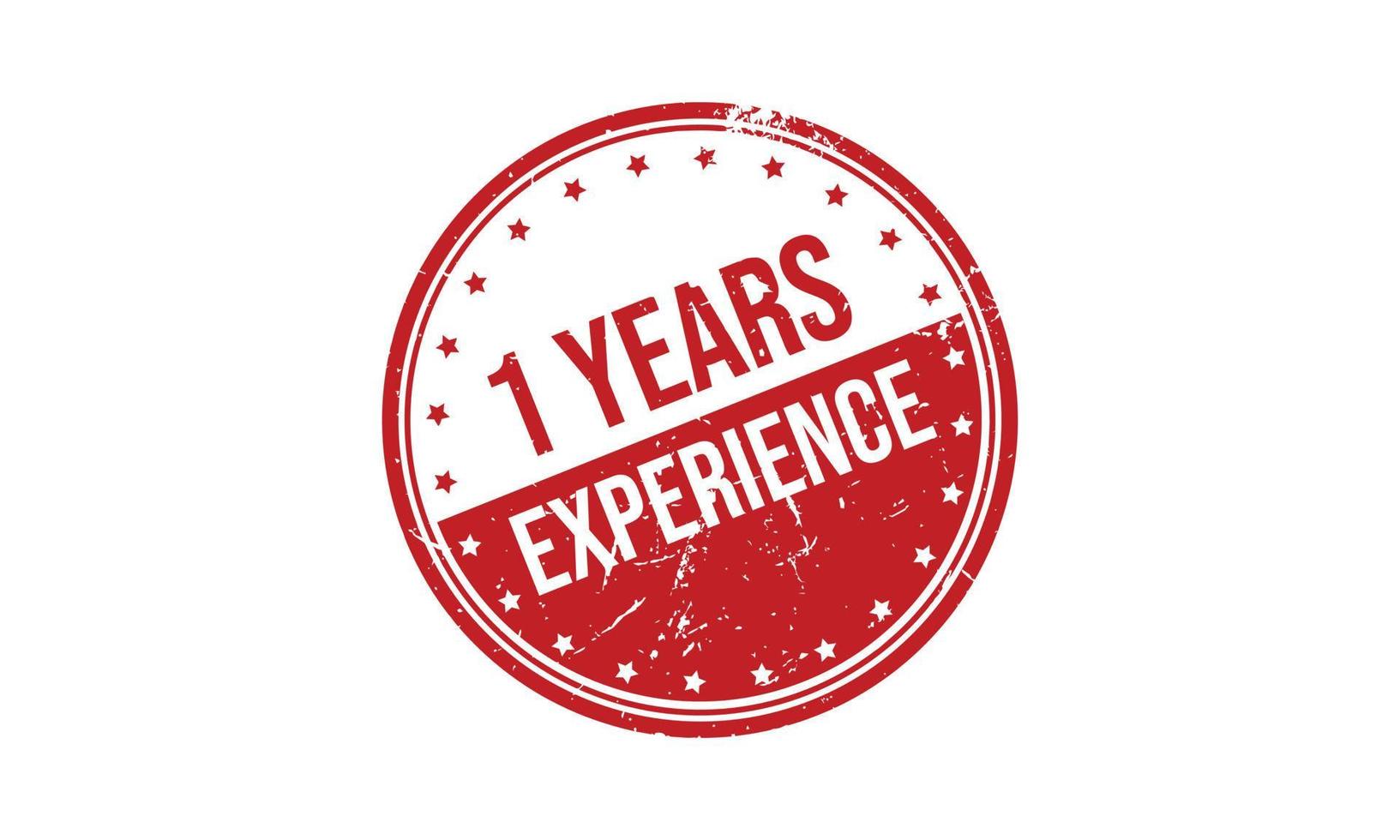 1 Years Experience Rubber Grunge Stamp Seal Vector Illustration