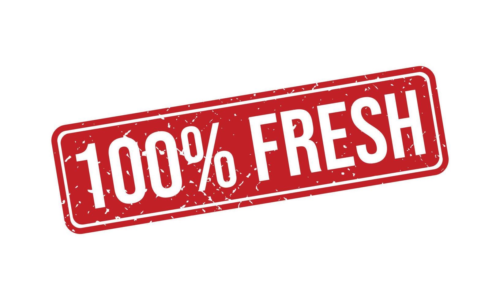 100 Percent Fresh Rubber Stamp vector