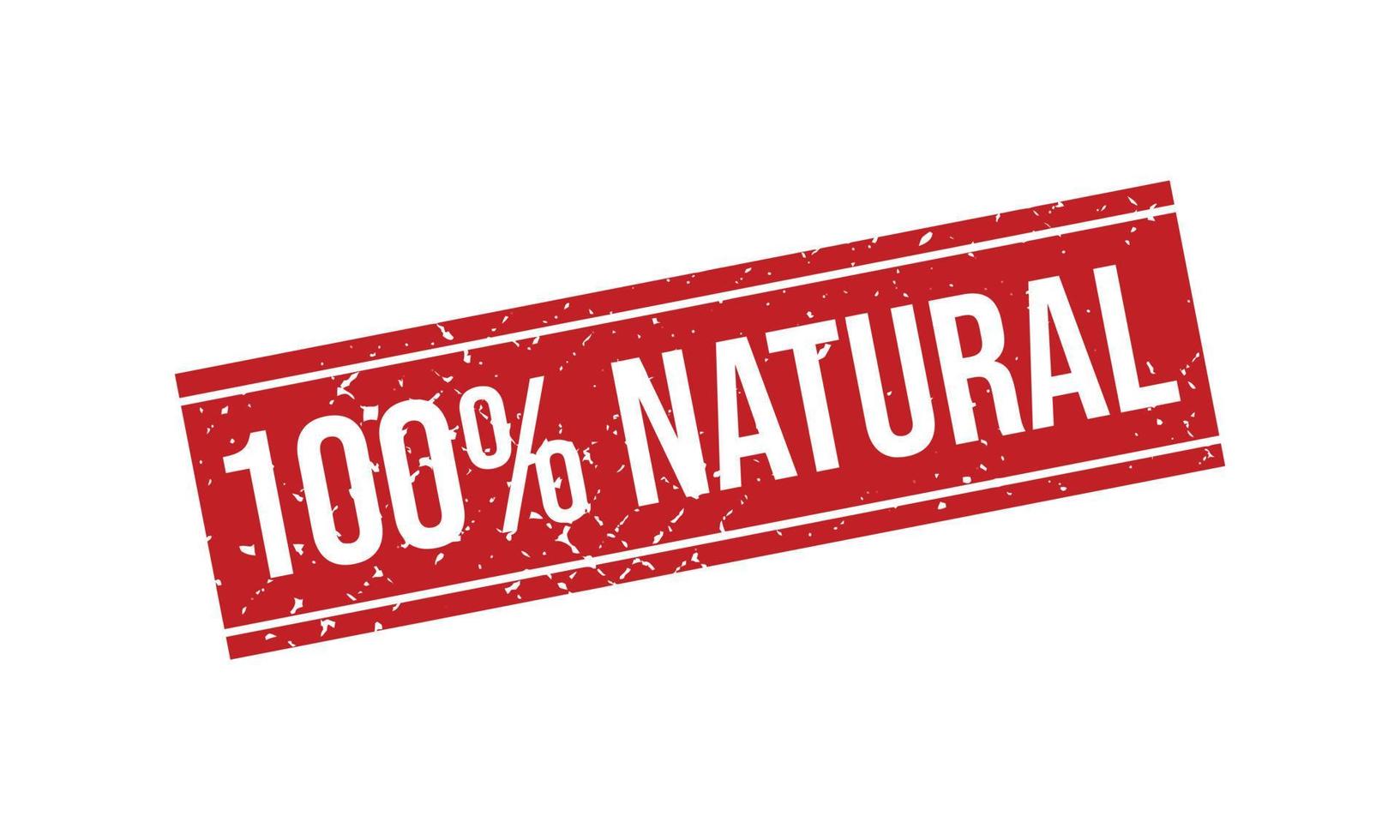 100 por ciento natural caucho sello vector