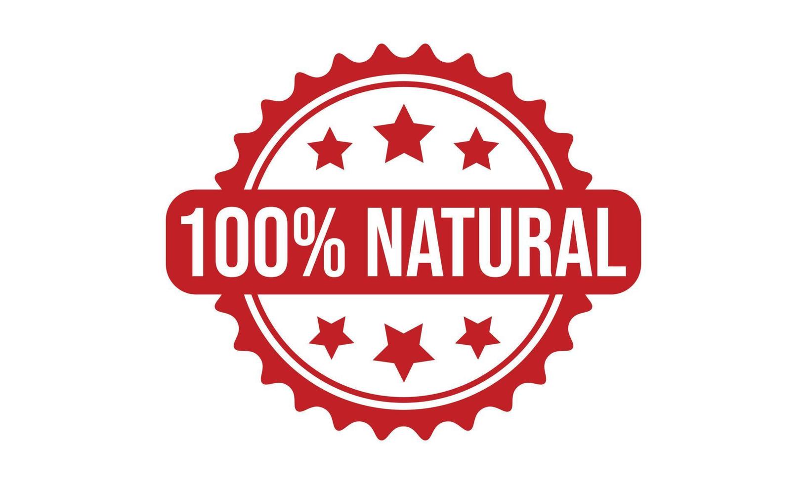 100 Percent Natural Rubber Stamp vector