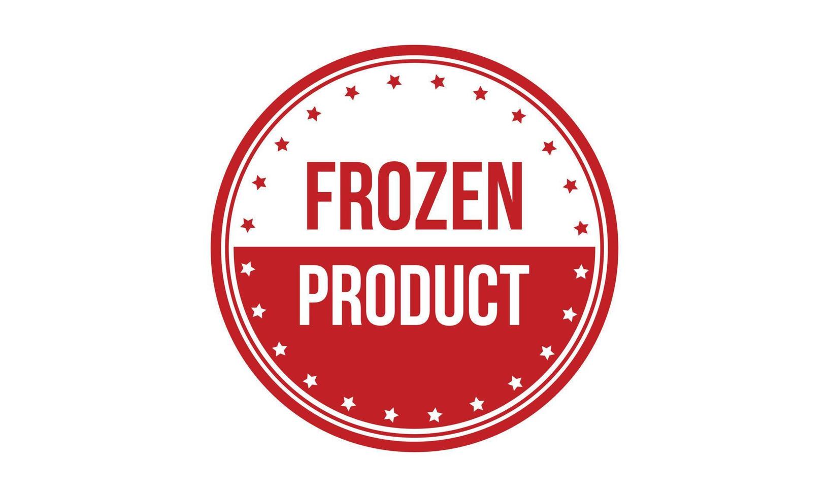 Frozen Product Rubber Stamp. Red Frozen Product Rubber Grunge Stamp Seal Vector Illustration - Vector