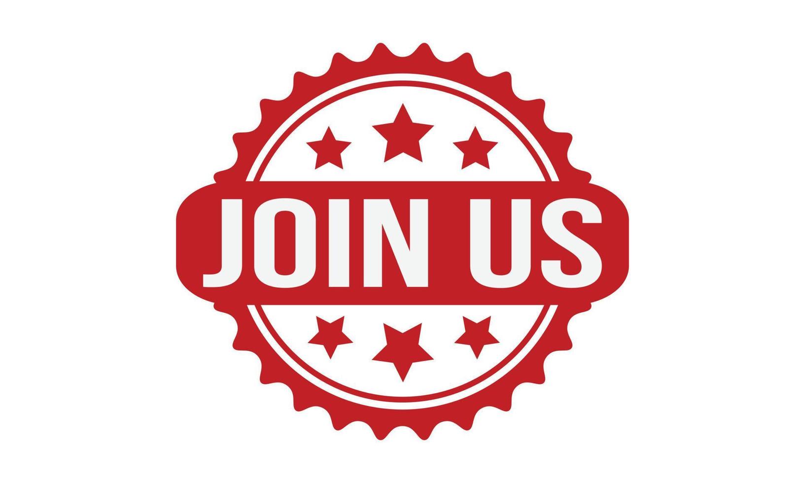 Join Us Rubber Grunge Stamp Seal Vector Illustration