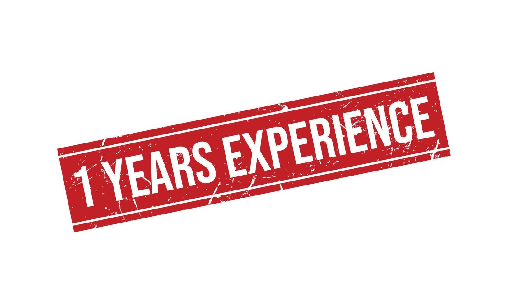1 Years Experience Rubber Grunge Stamp Seal Vector Illustration