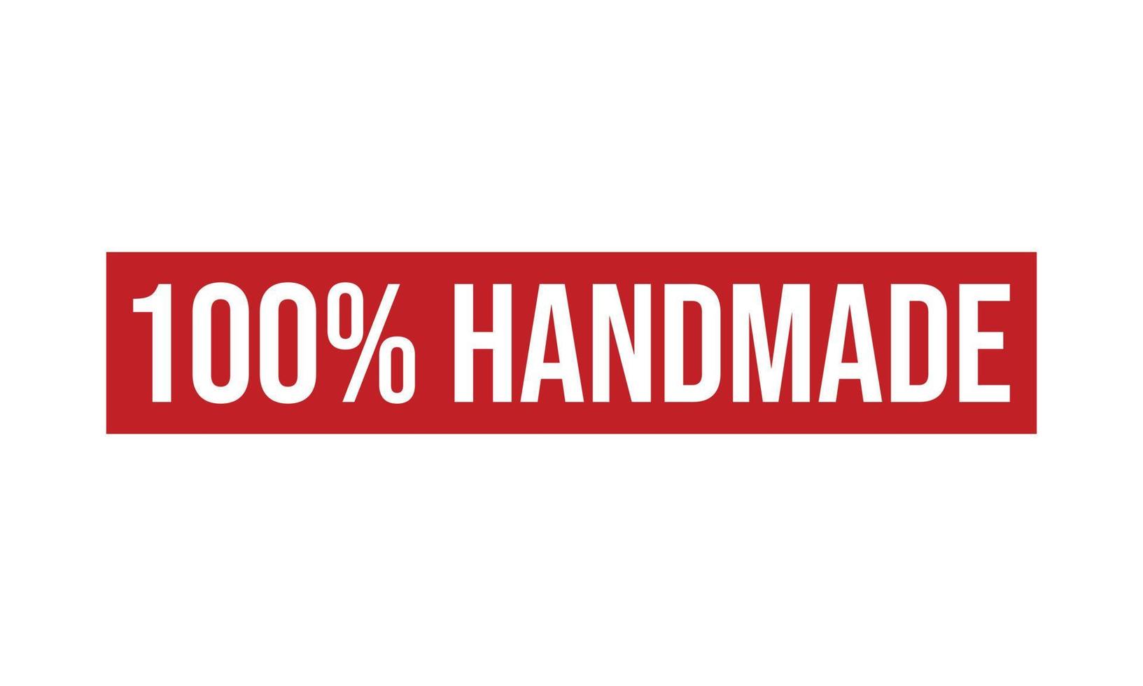 100 Percent Handmade Rubber Stamp vector