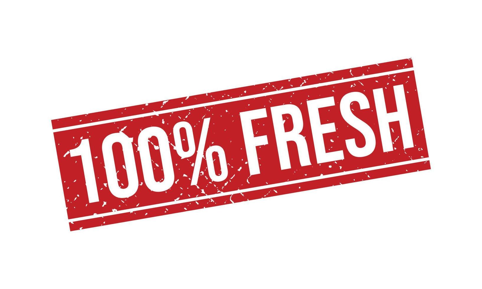 100 Percent Fresh Rubber Stamp vector