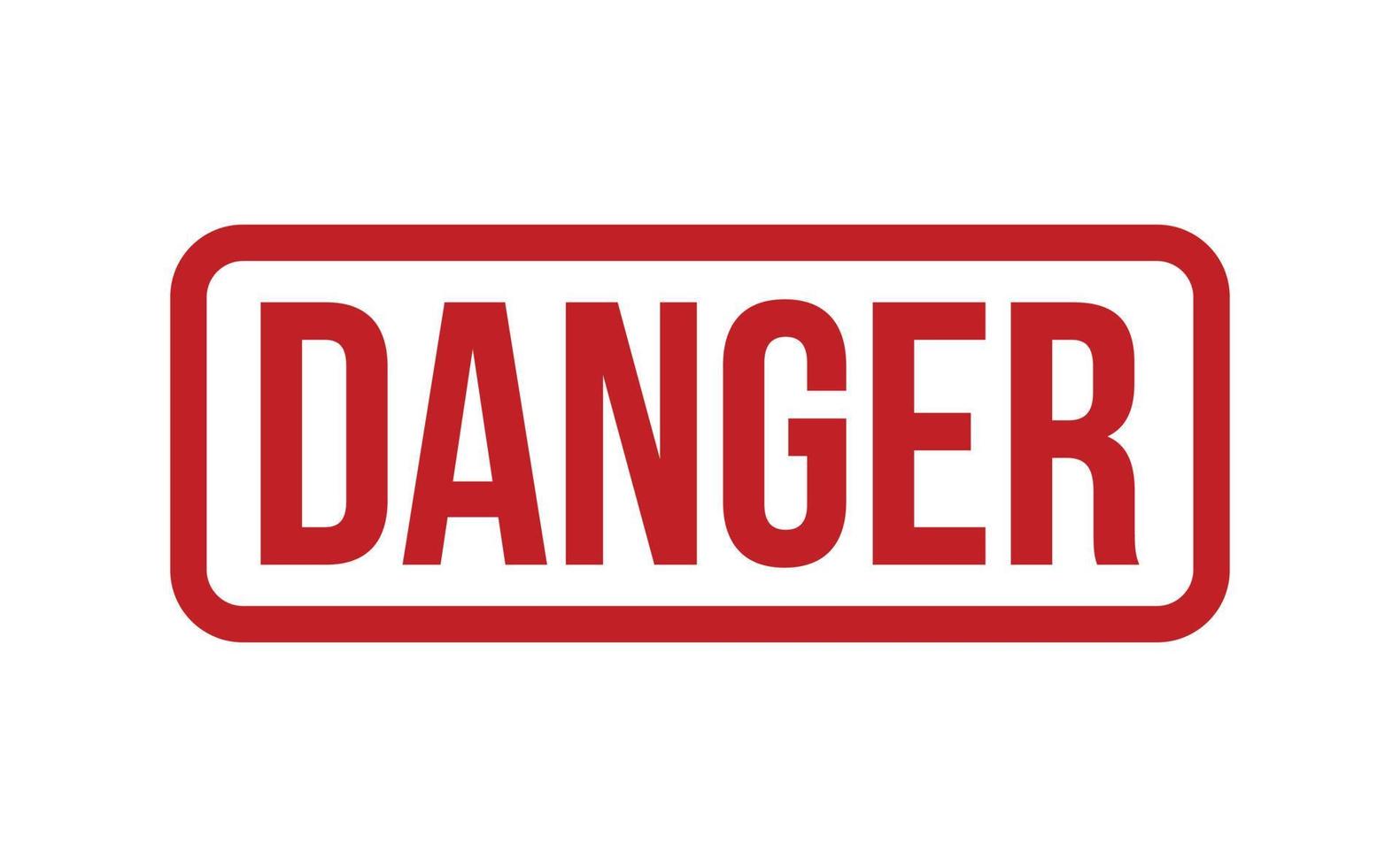 Danger Rubber Stamp. Red Danger Rubber Grunge Stamp Seal Vector Illustration - Vector