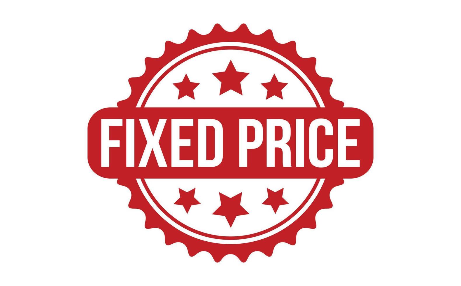 Fixed price Rubber Stamp. Red Fixed price Rubber Grunge Stamp Seal