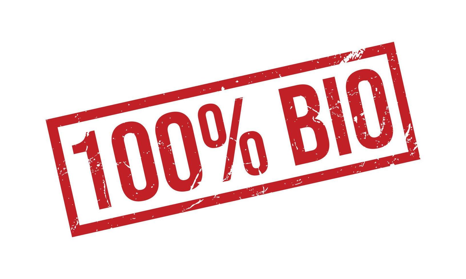 100 Percent Bio Rubber Stamp vector
