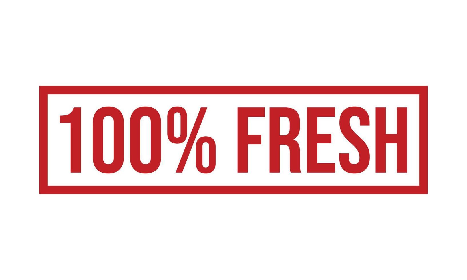 100 Percent Fresh Rubber Stamp vector