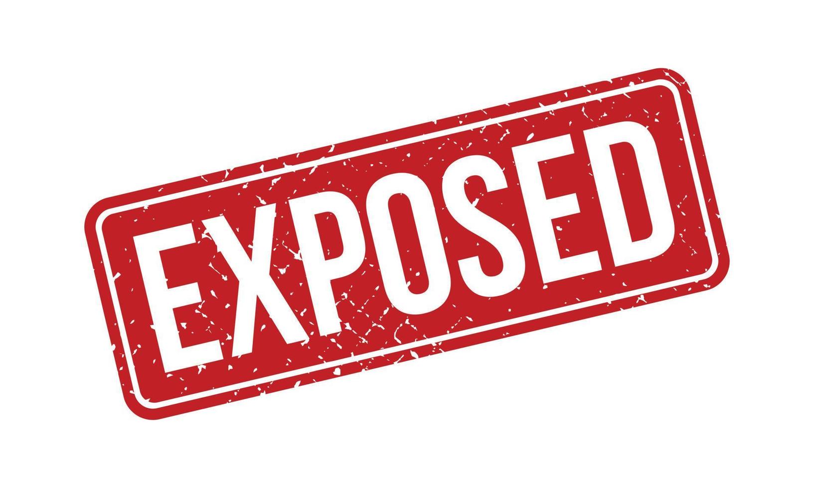 Exposed Rubber Stamp. Red Exposed Rubber Grunge Stamp Seal Vector Illustration - Vector