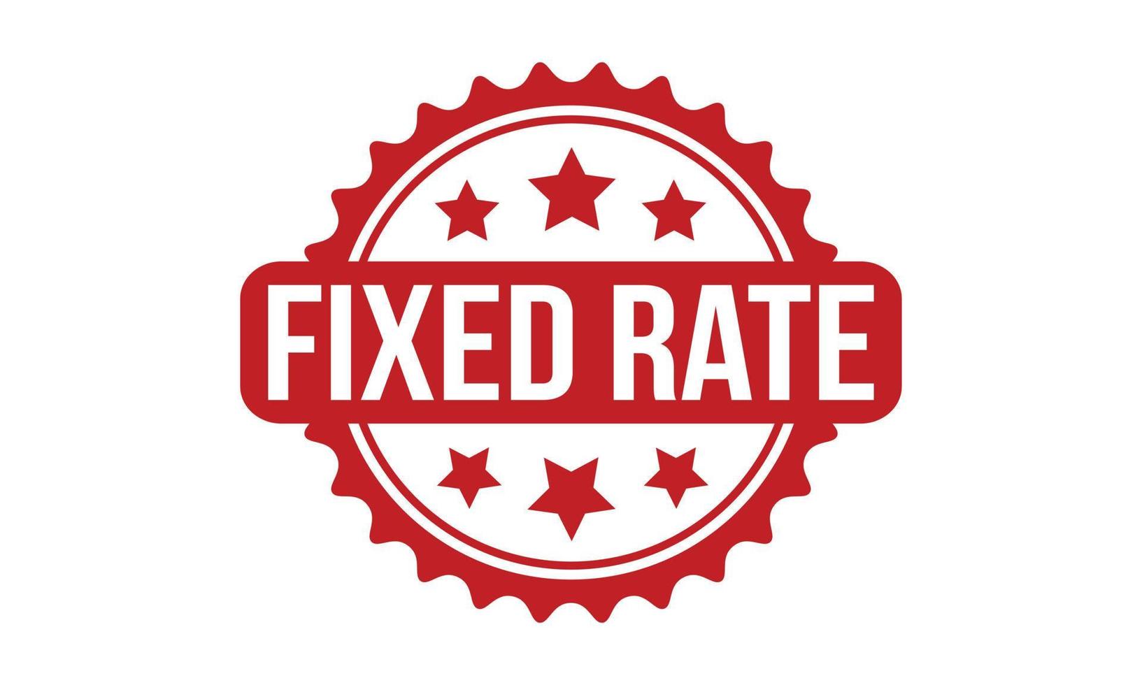 Fixed Rate Rubber Stamp. Red Fixed Rate Rubber Grunge Stamp Seal Vector Illustration - Vector