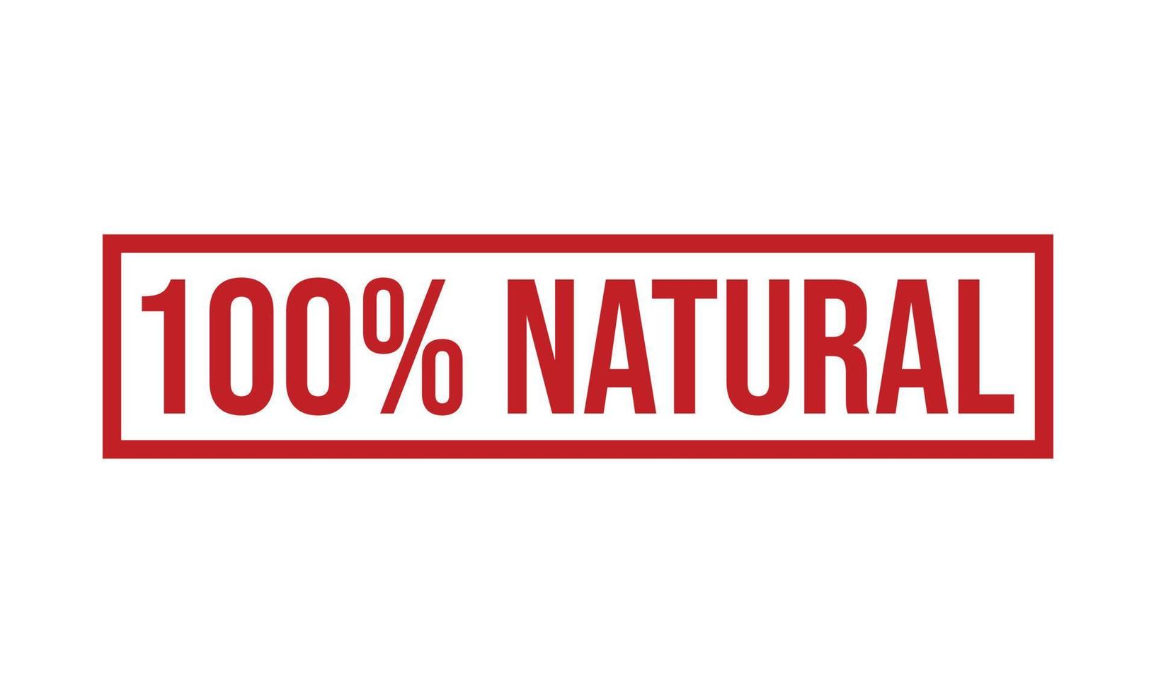 100 por ciento natural caucho sello vector