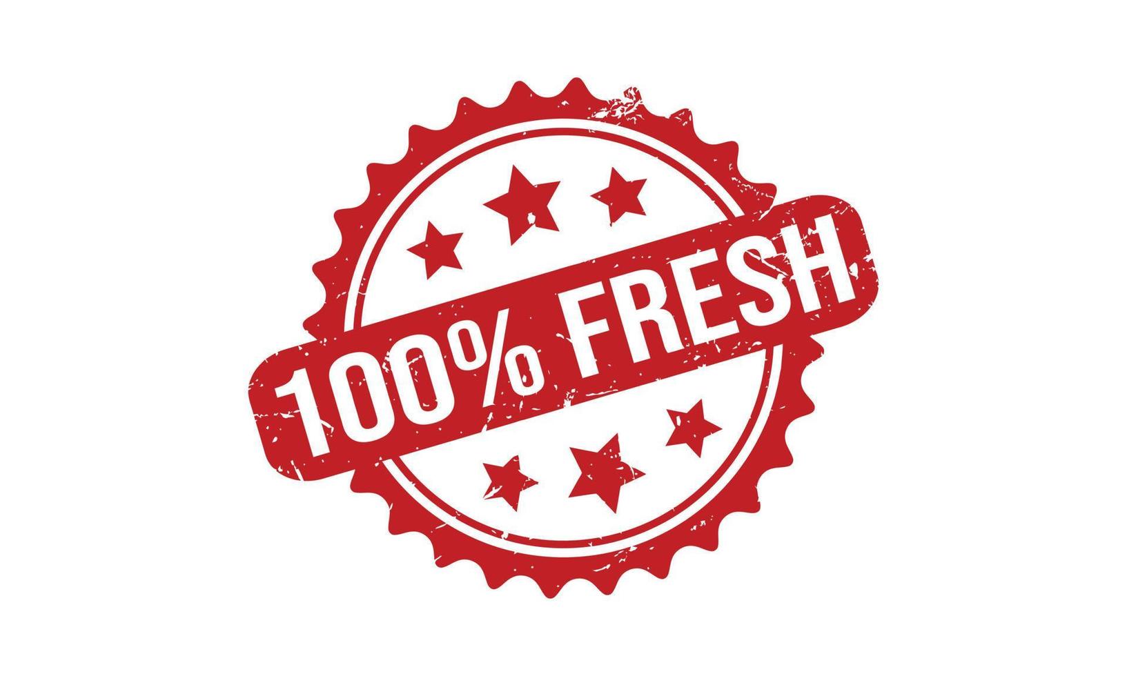 100 Percent Fresh Rubber Stamp vector