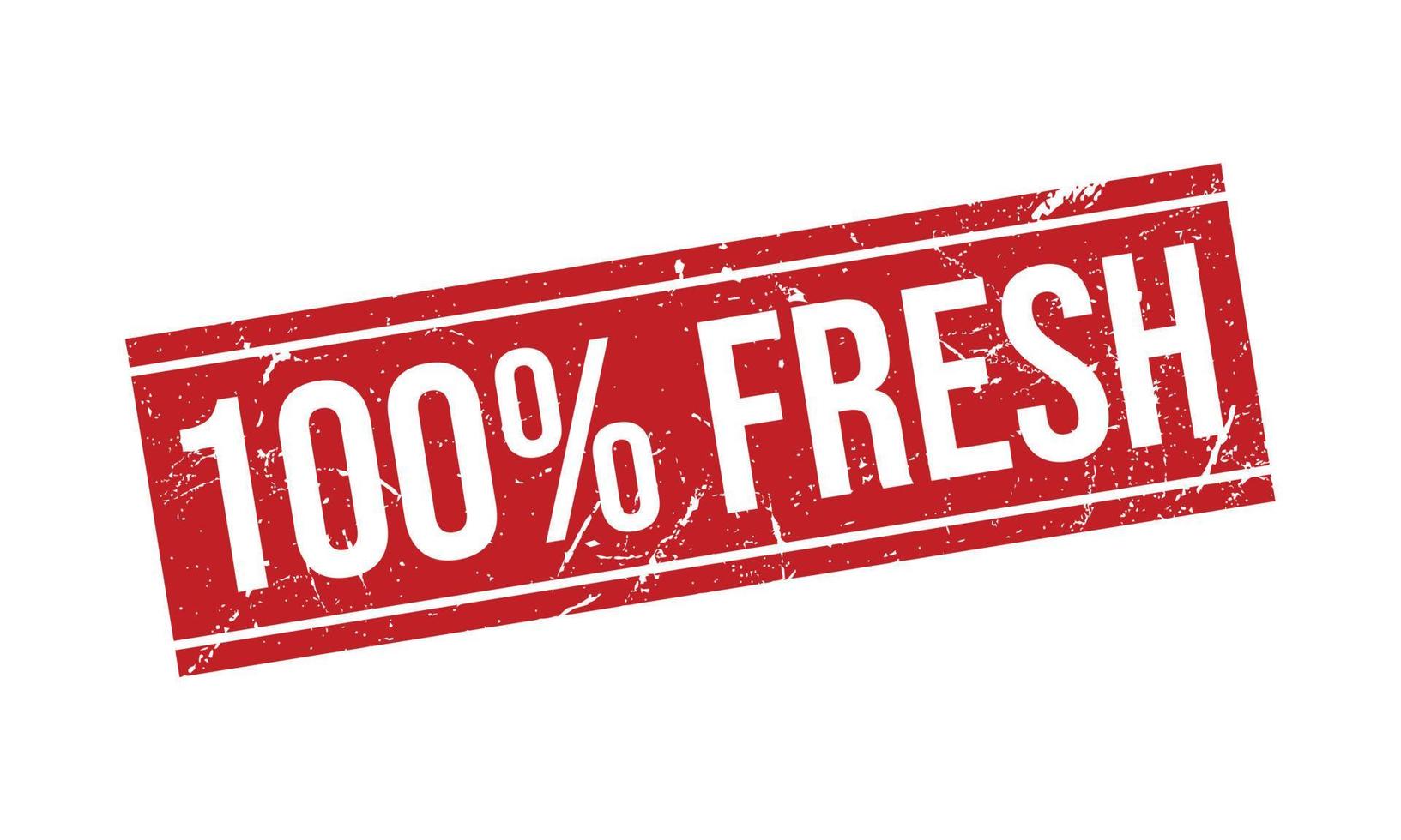 100 Percent Fresh Rubber Stamp vector