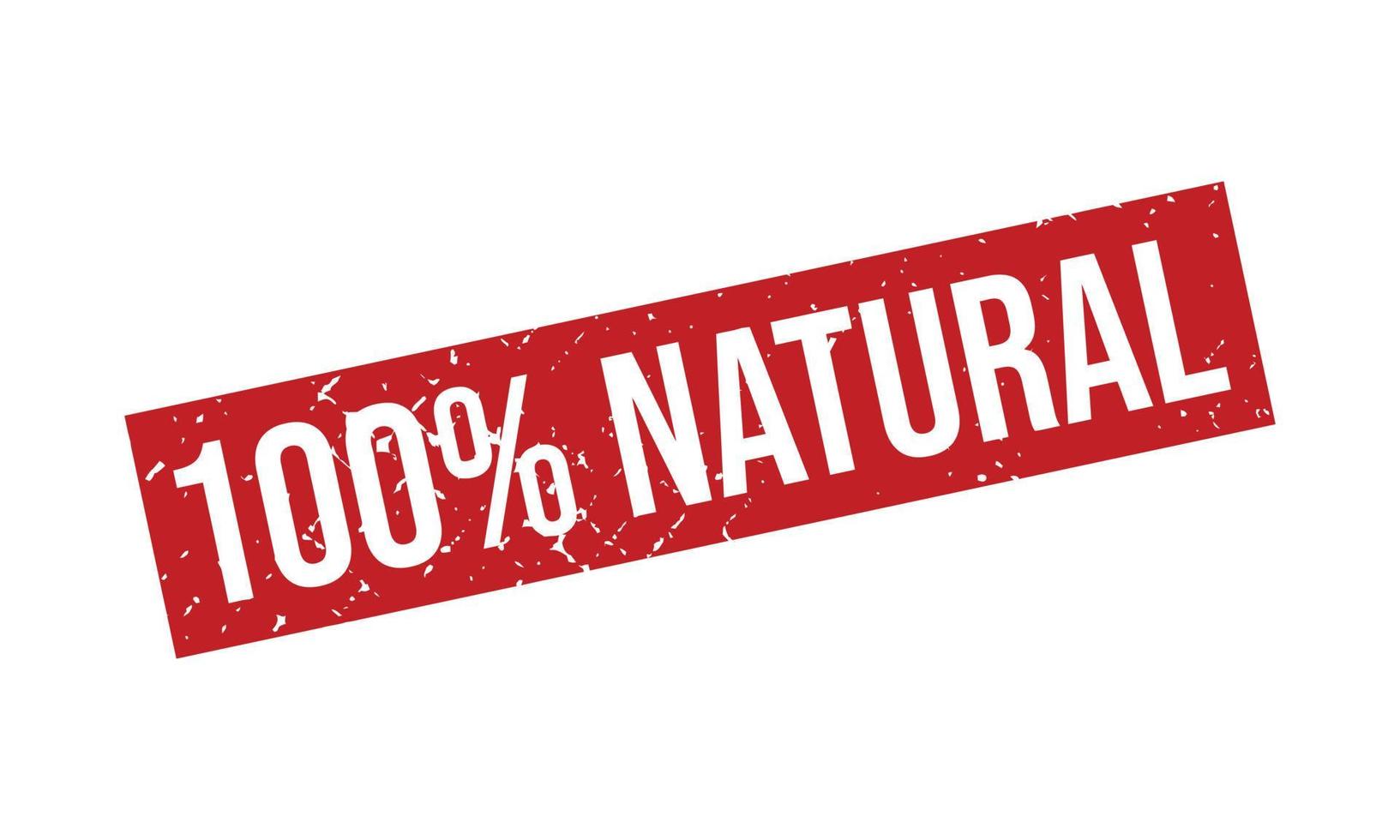 100 Percent Natural Rubber Stamp vector