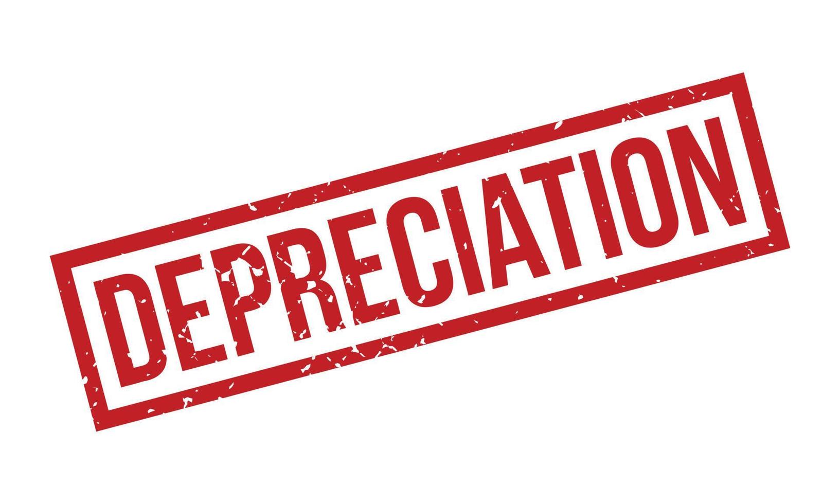 Depreciation Rubber Stamp. Red Depreciation Rubber Grunge Stamp Seal