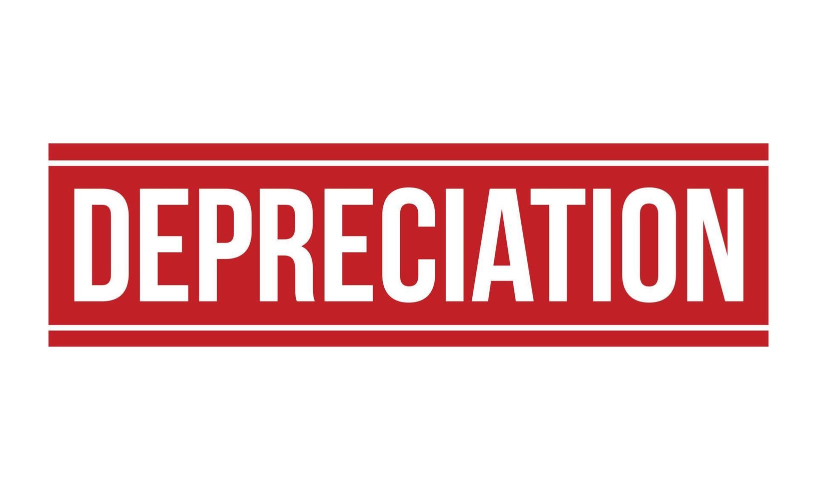 Depreciation Rubber Stamp. Red Depreciation Rubber Grunge Stamp Seal