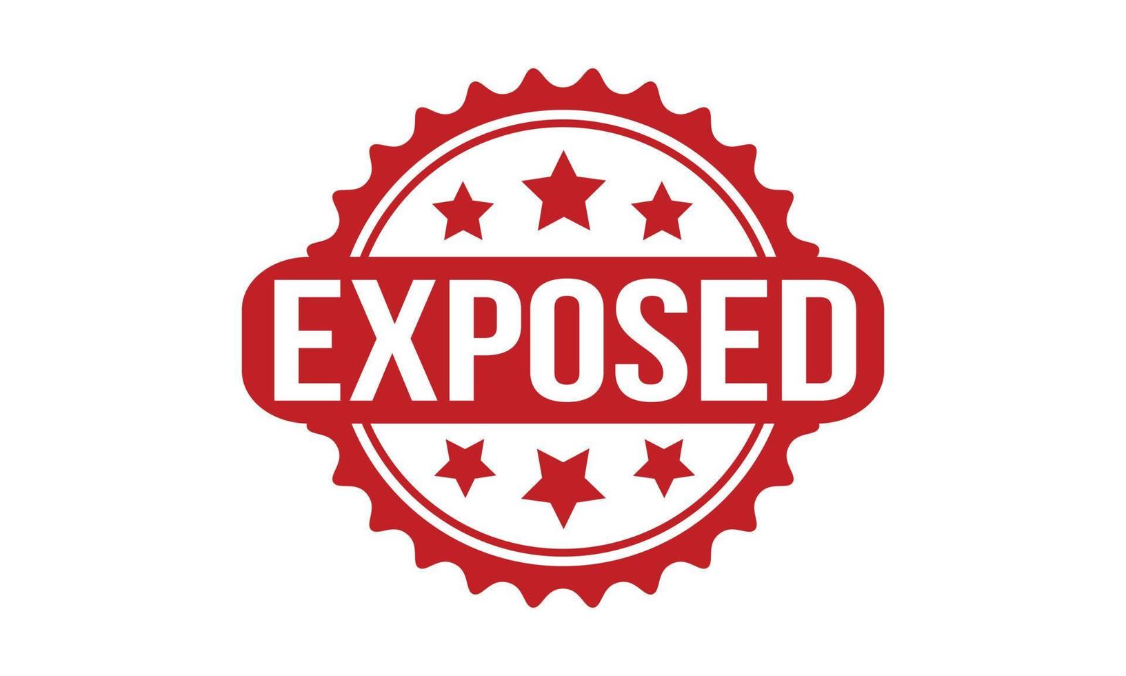 Exposed Rubber Stamp. Red Exposed Rubber Grunge Stamp Seal Vector Illustration - Vector