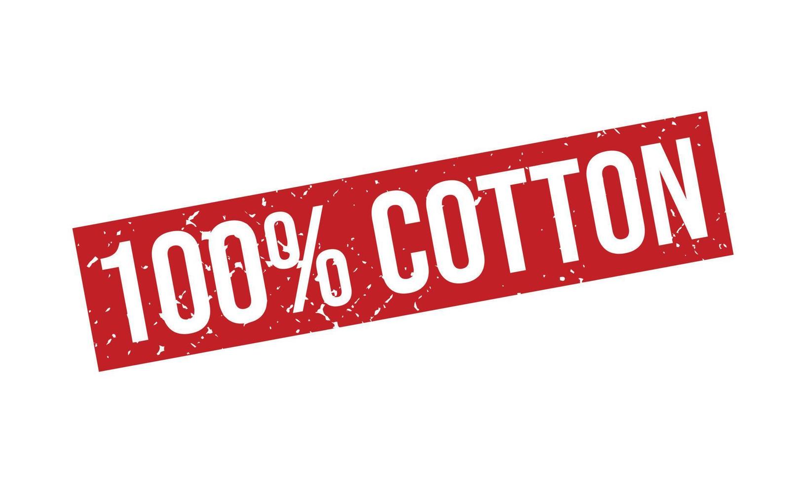 100 por ciento algodón caucho sello vector