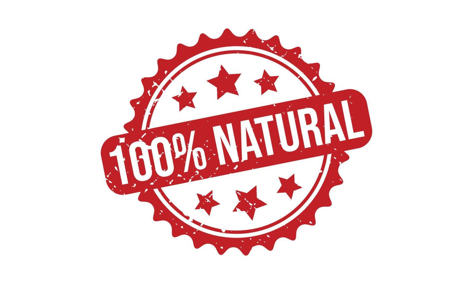 100 por ciento natural caucho sello vector