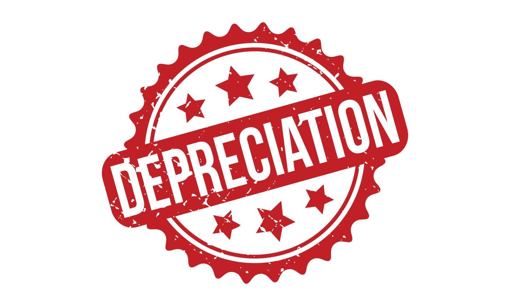 Depreciation Rubber Stamp. Red Depreciation Rubber Grunge Stamp Seal