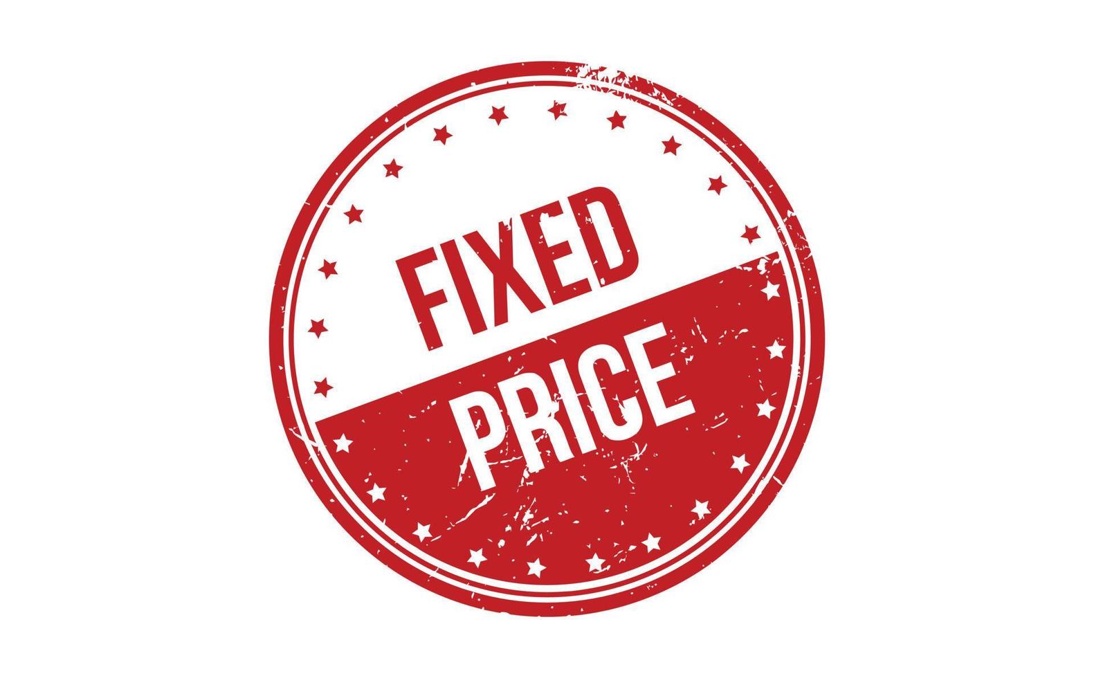 Fixed price Rubber Stamp. Red Fixed price Rubber Grunge Stamp Seal Vector Illustration - Vector