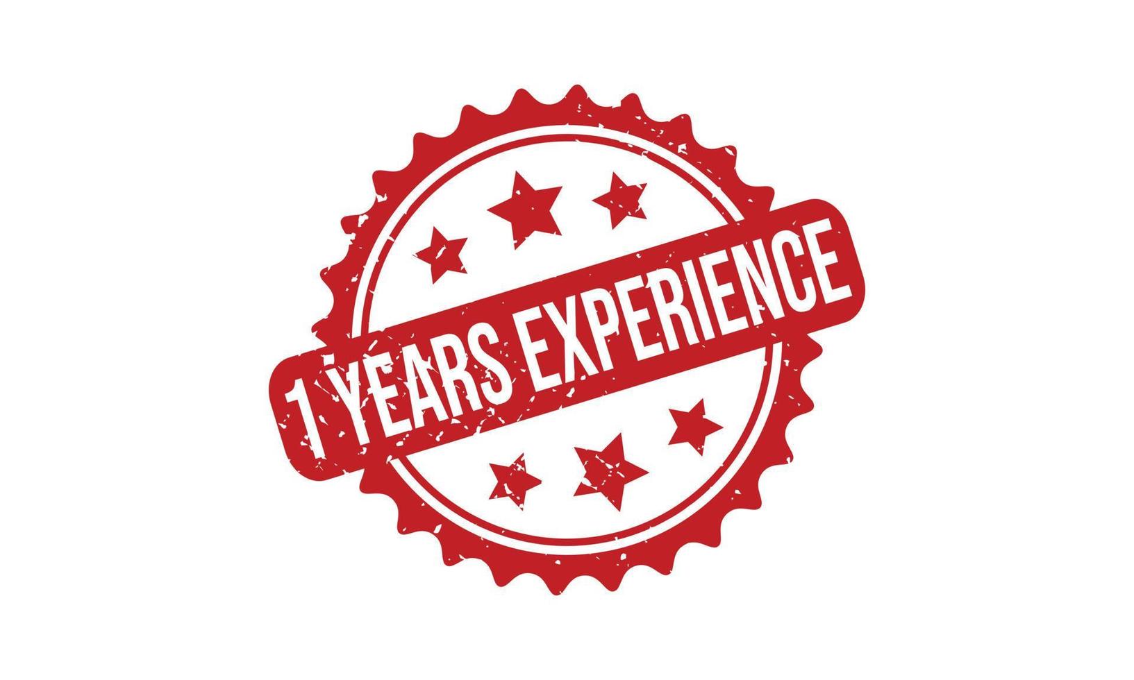 1 Years Experience Rubber Grunge Stamp Seal Vector Illustration