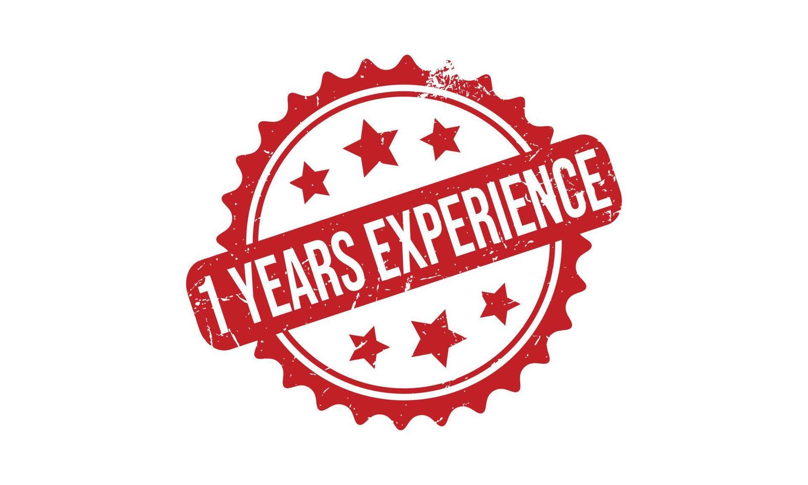 1 Years Experience Rubber Grunge Stamp Seal Vector Illustration