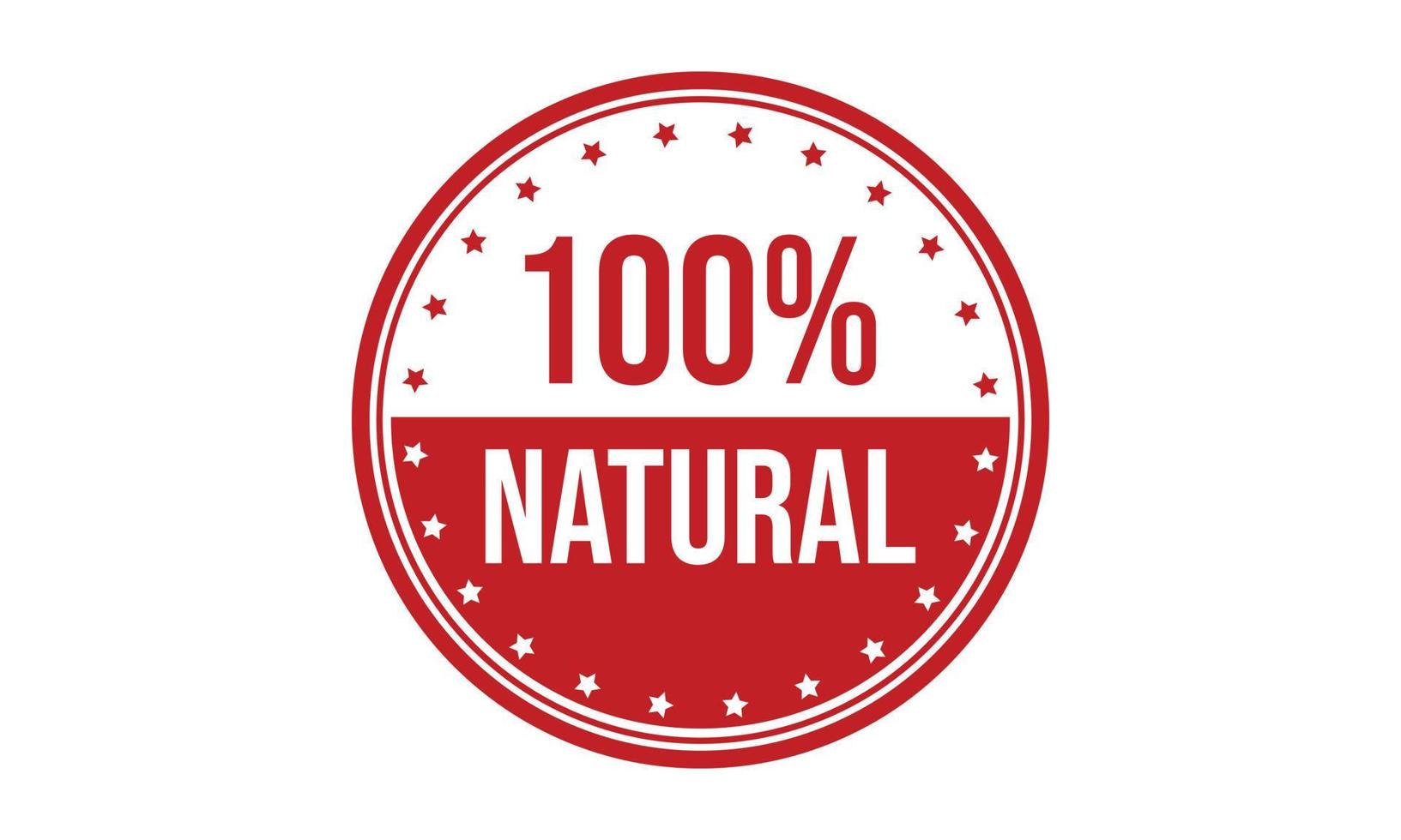 100 por ciento natural caucho sello vector