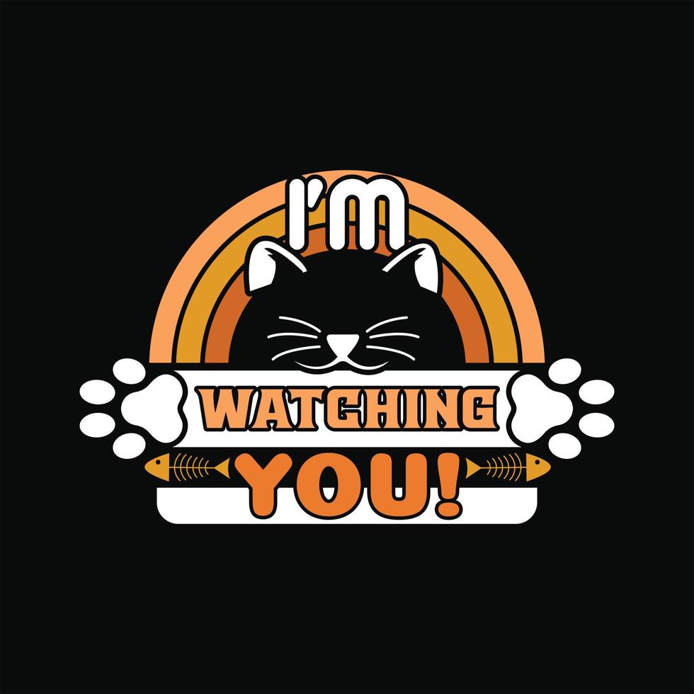 Cat T-shirt Design vector