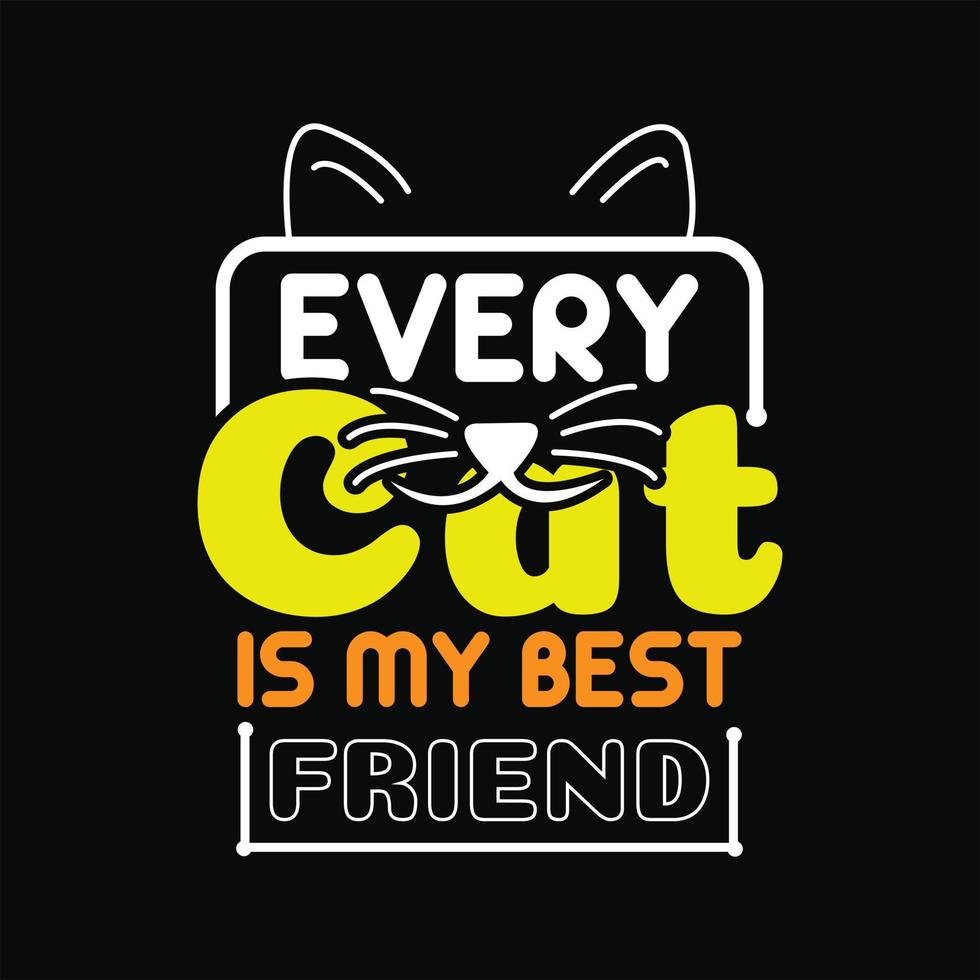 Cat T-shirt Design vector