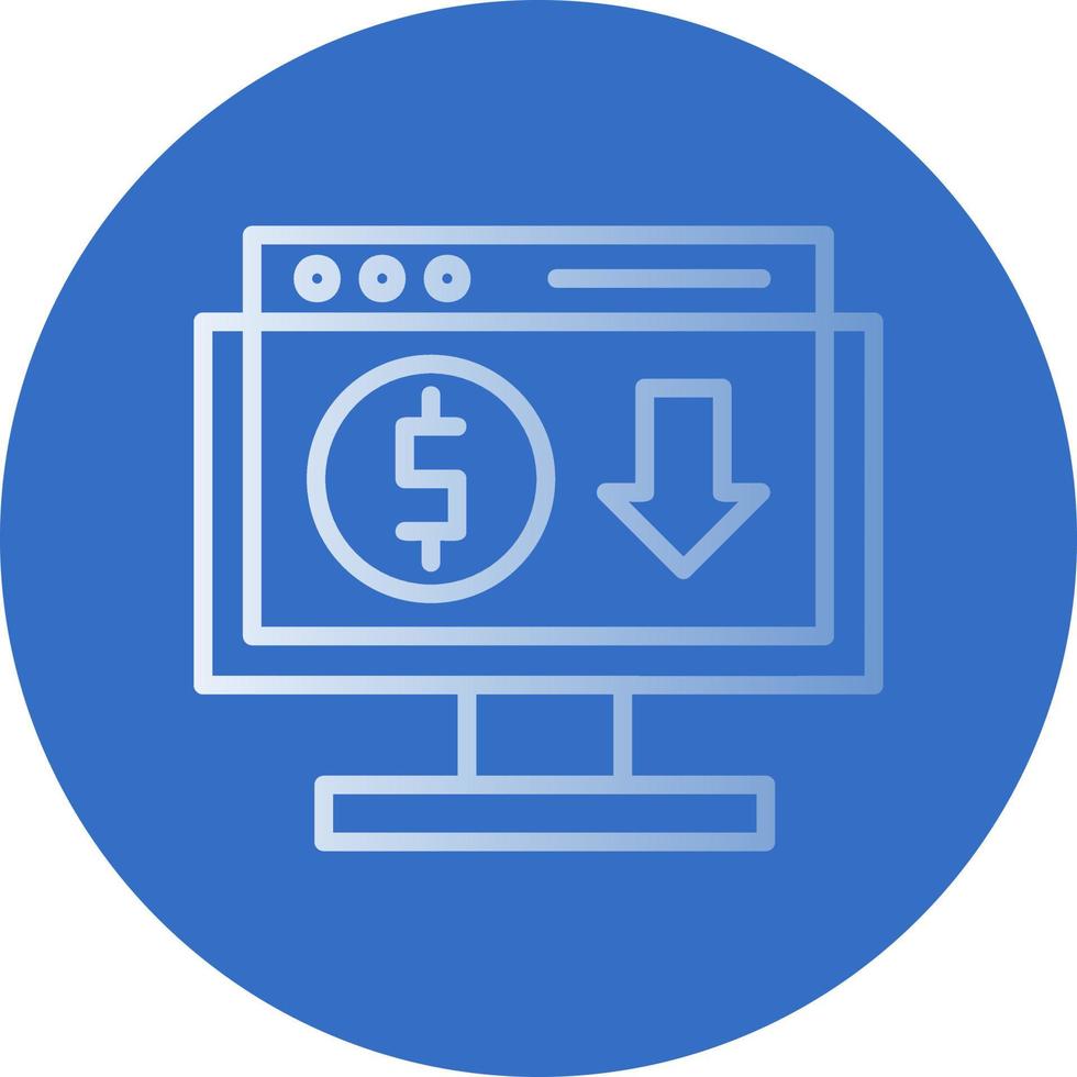 Online Income Vector Icon Design