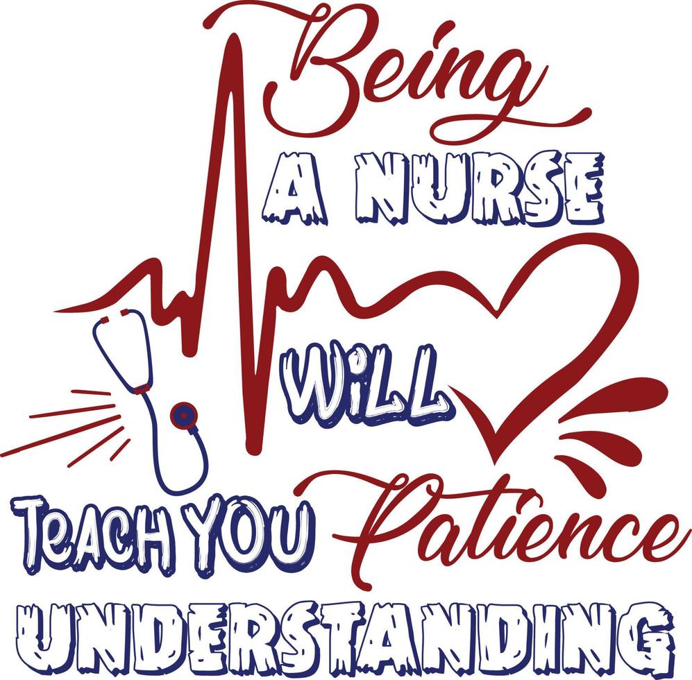 Nurse T-shirt Design vector