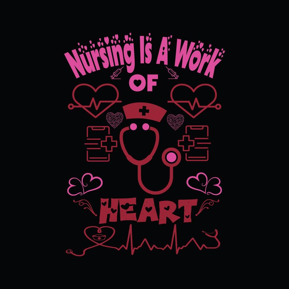 Nurse T-shirt Design vector