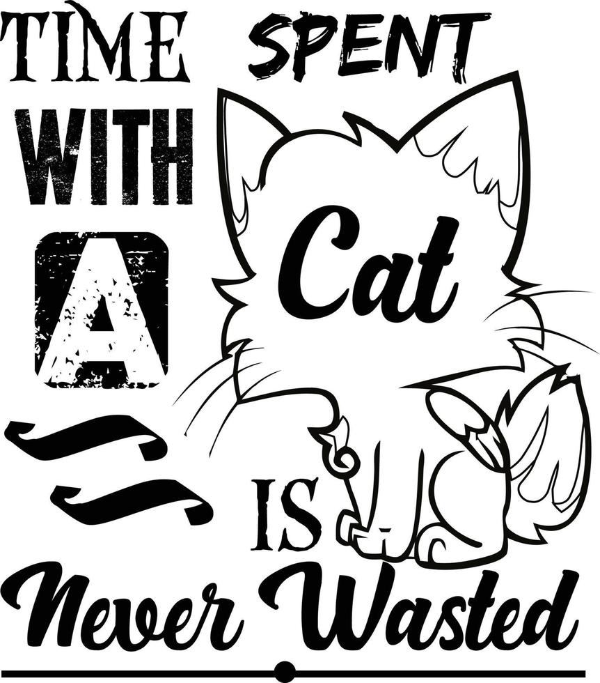 Cat T-shirt Design vector
