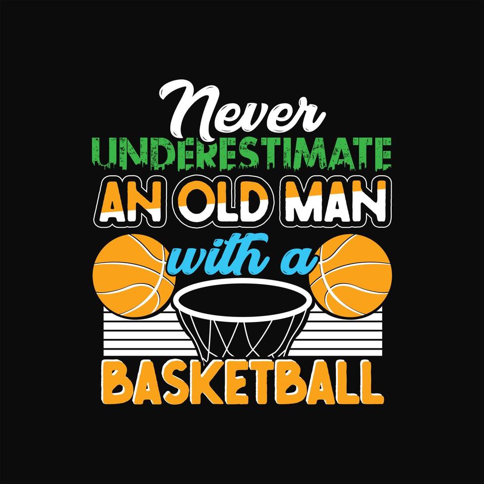 Basketball T-shirt Design vector