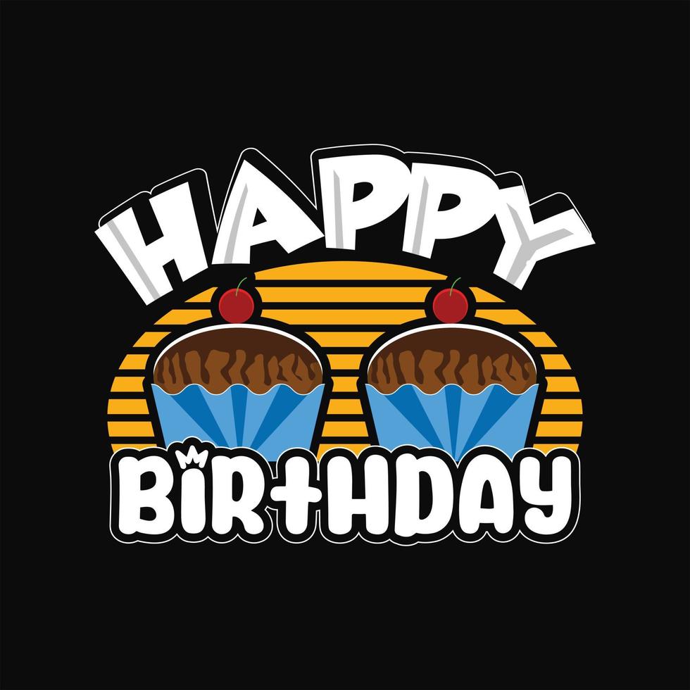 diseño de camiseta de cumpleaños vector